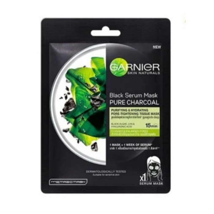 GARNIER BLACK SERUM  PURE CHARCOAL FACE MASK